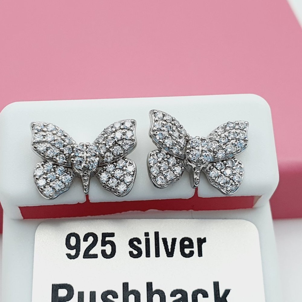 - 925 Sterling Silver Cubic Zirconia Earrings, U19254530